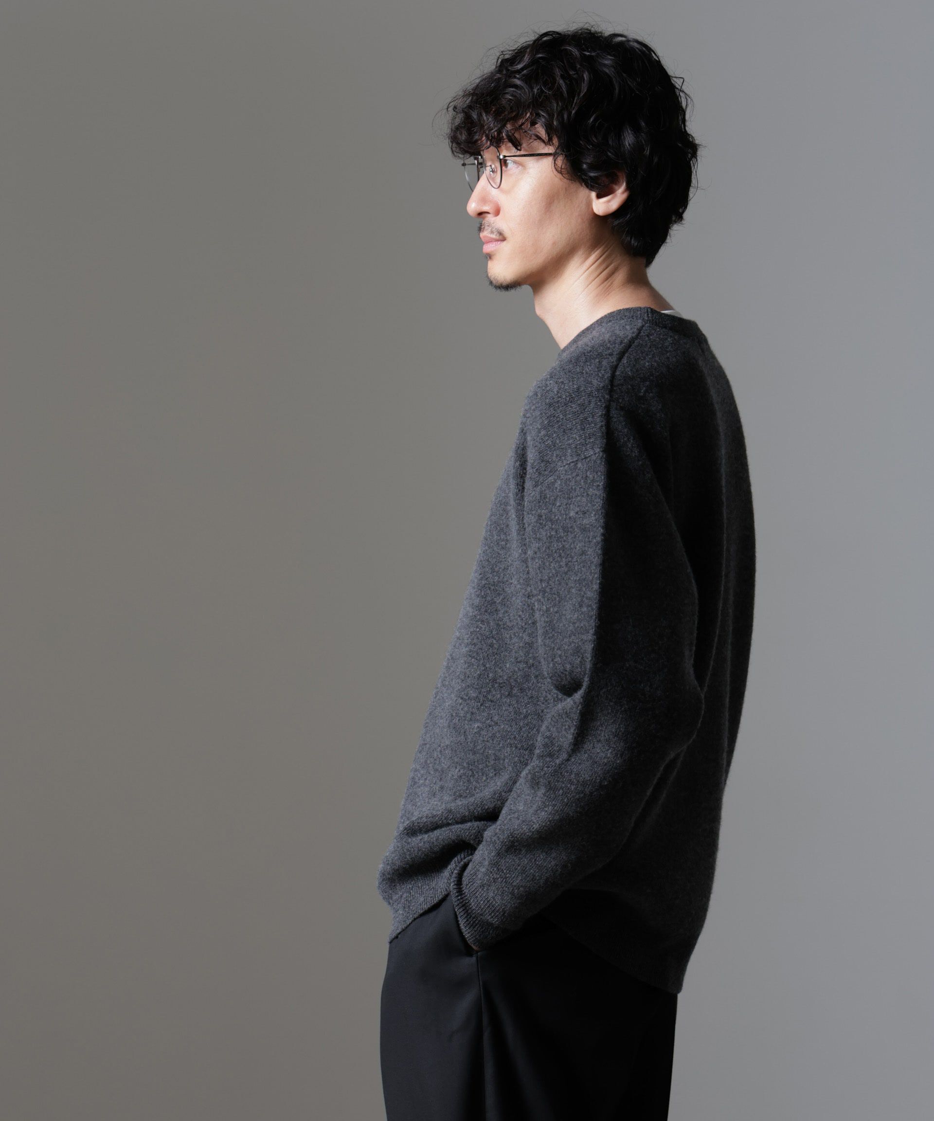 nano･universe「AQUA ウールカシミヤクルーネックプルオーバー」|ニット・セーター|