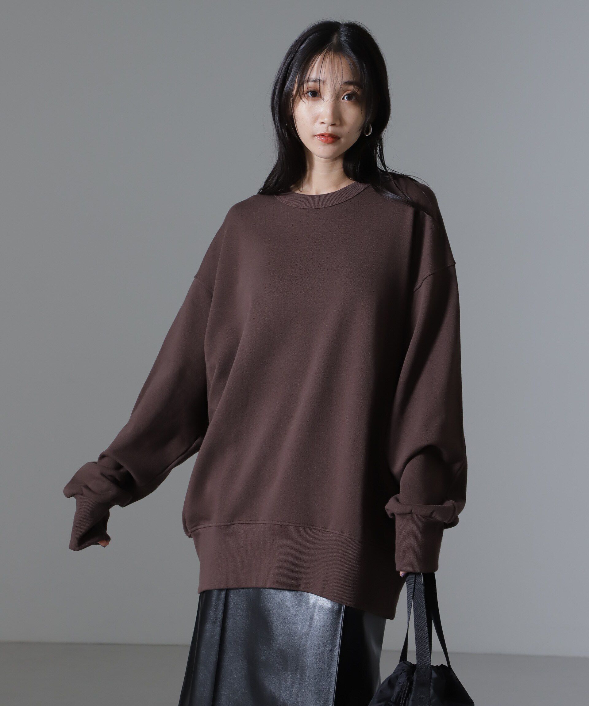 nano･universe「バックオープンディティール裏毛トップス」|Tシャツ・カットソー|