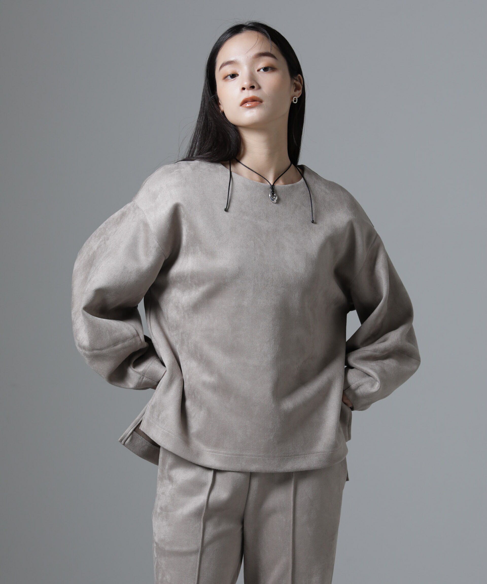 nano･universe「カットスエードプルオーバー(セットアップ可)」|Tシャツ・カットソー|