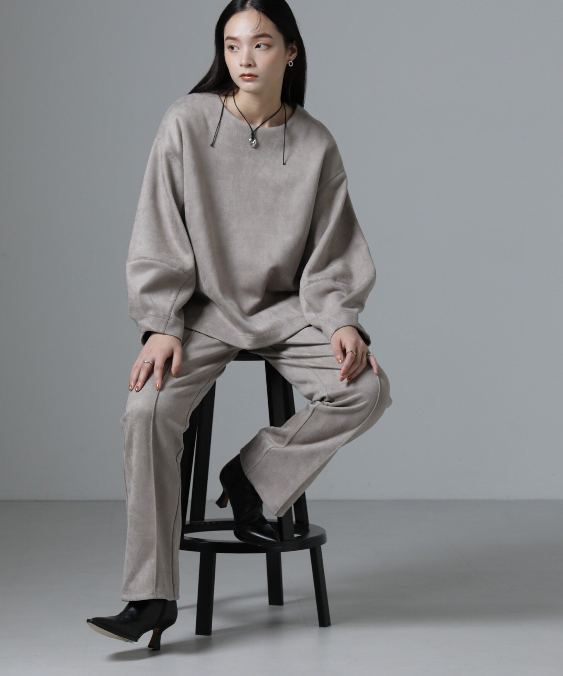 nano･universe「カットスエードプルオーバー(セットアップ可)」|Tシャツ・カットソー|