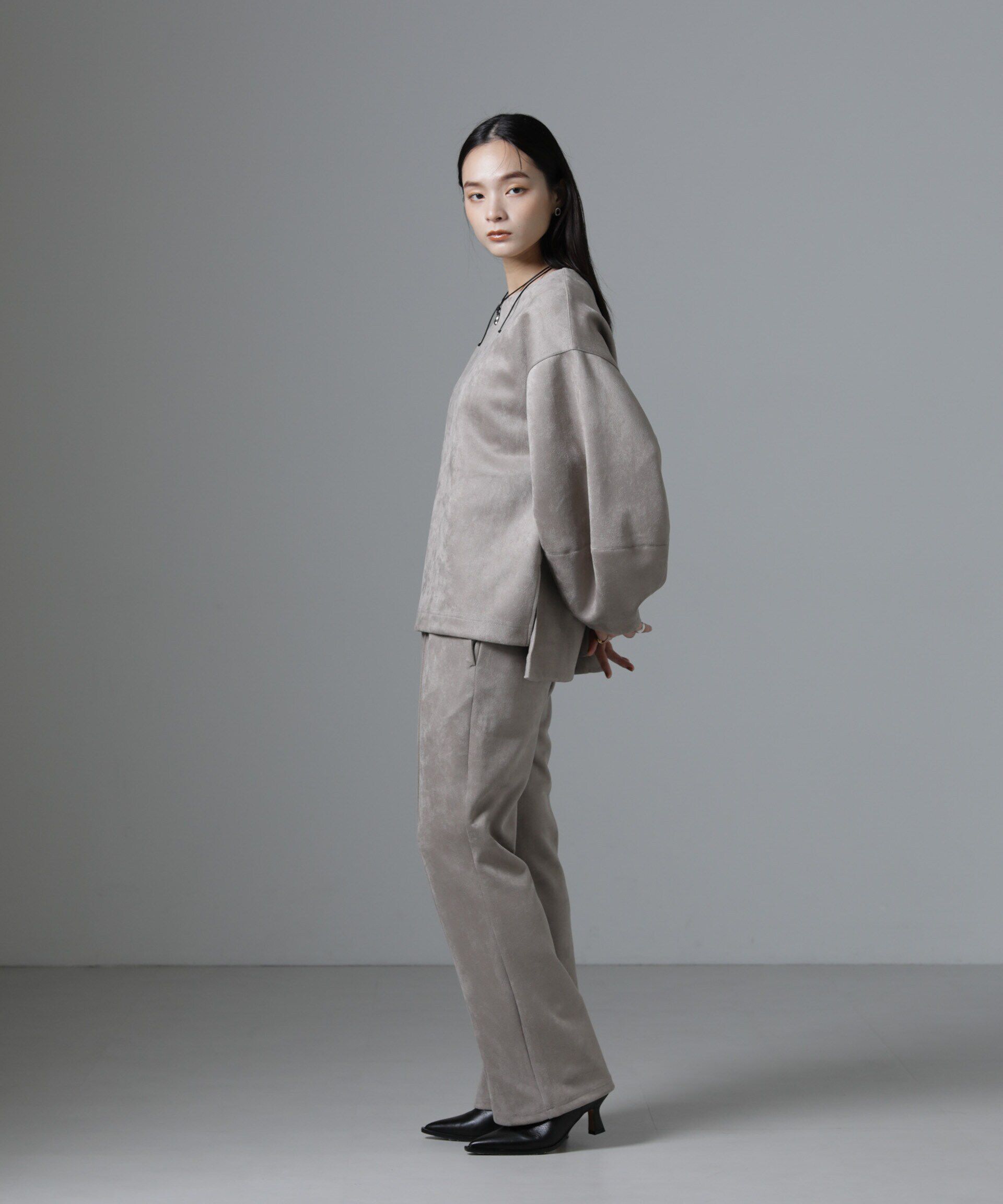 nano･universe「カットスエードプルオーバー(セットアップ可)」|Tシャツ・カットソー|