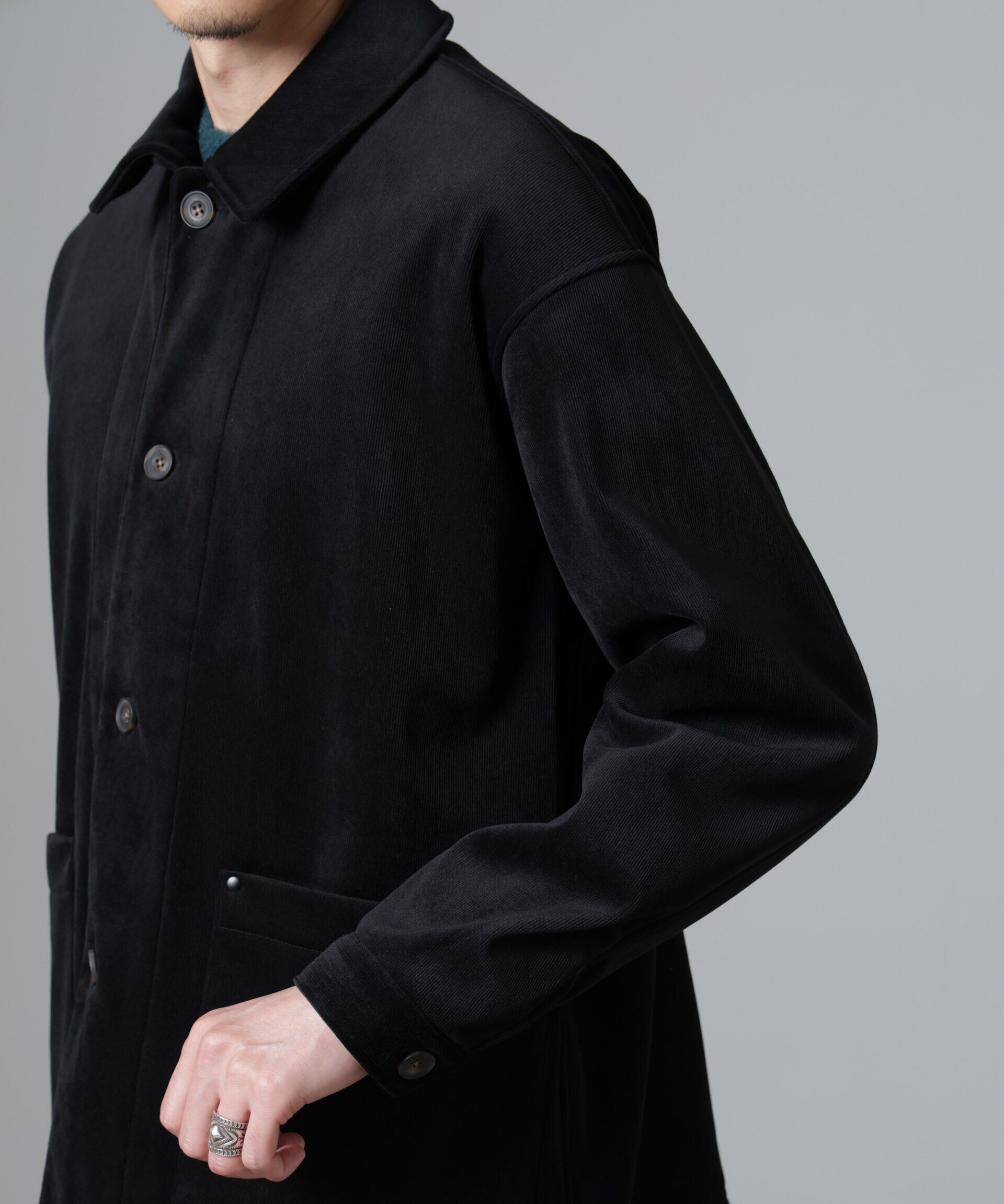 nano･universe「ボンディングコーデュロイカバーオール」|ブルゾン・スタジャン|