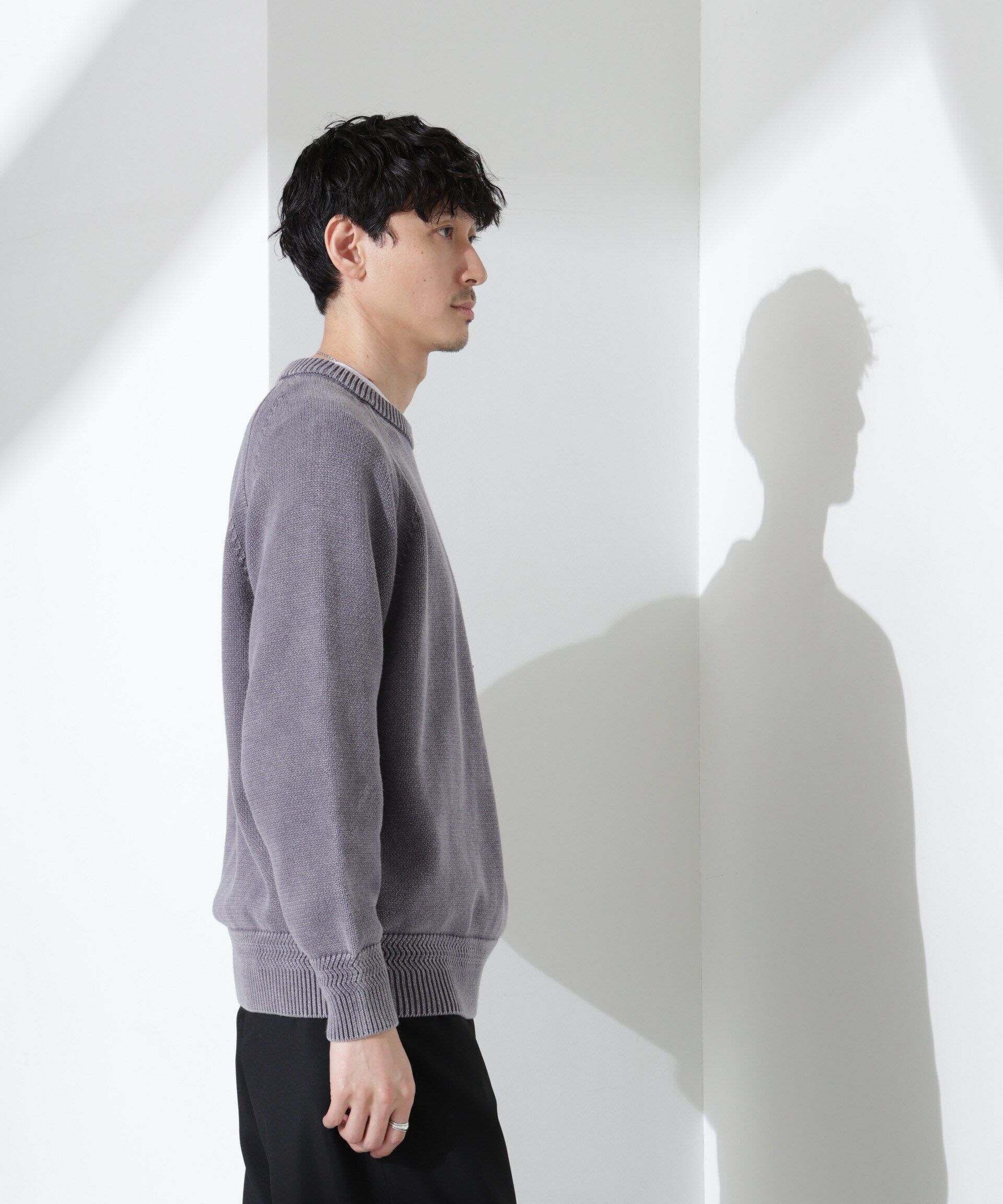 nano･universe「ストーンウォッシュニット」|ニット・セーター|