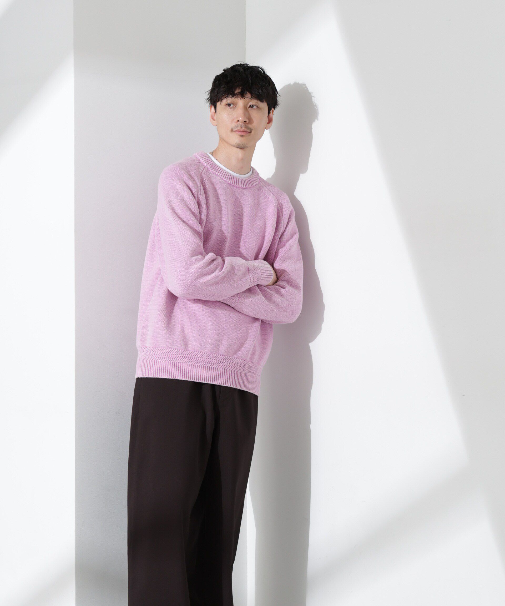 nano･universe「ストーンウォッシュニット」|ニット・セーター|