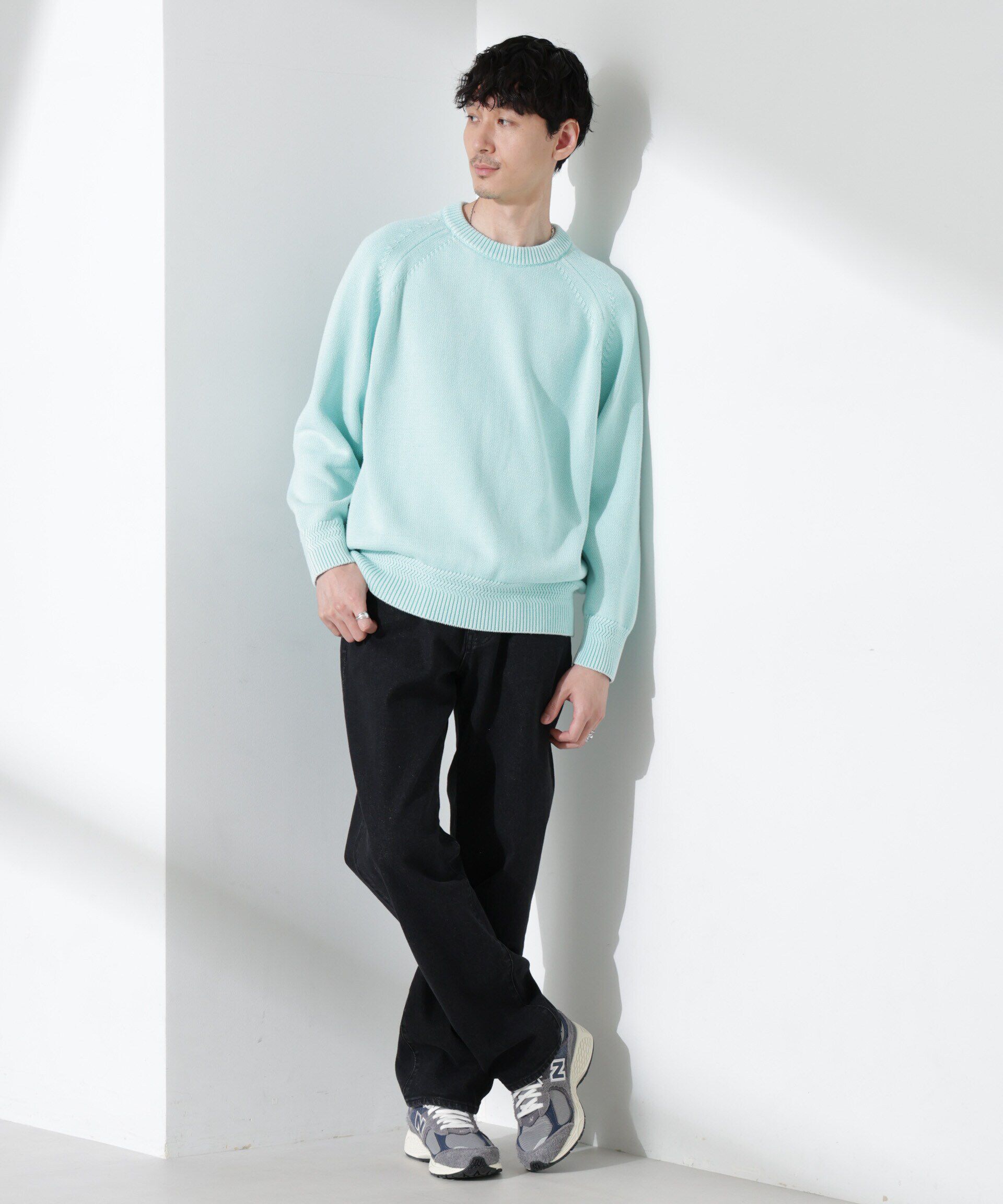 nano･universe「ストーンウォッシュニット」|ニット・セーター|