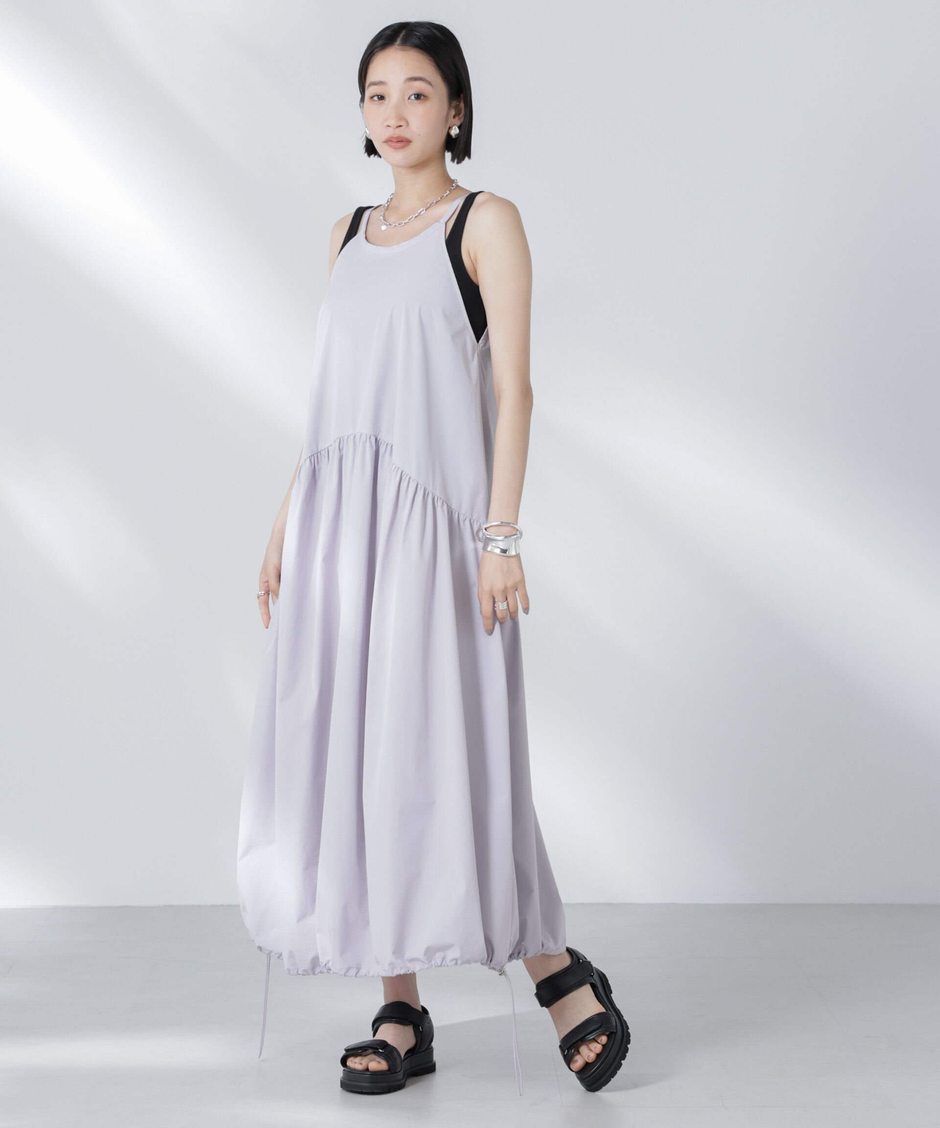 nano･universe「アメスリバルーンワンピース」|ワンピース|L.グレー1