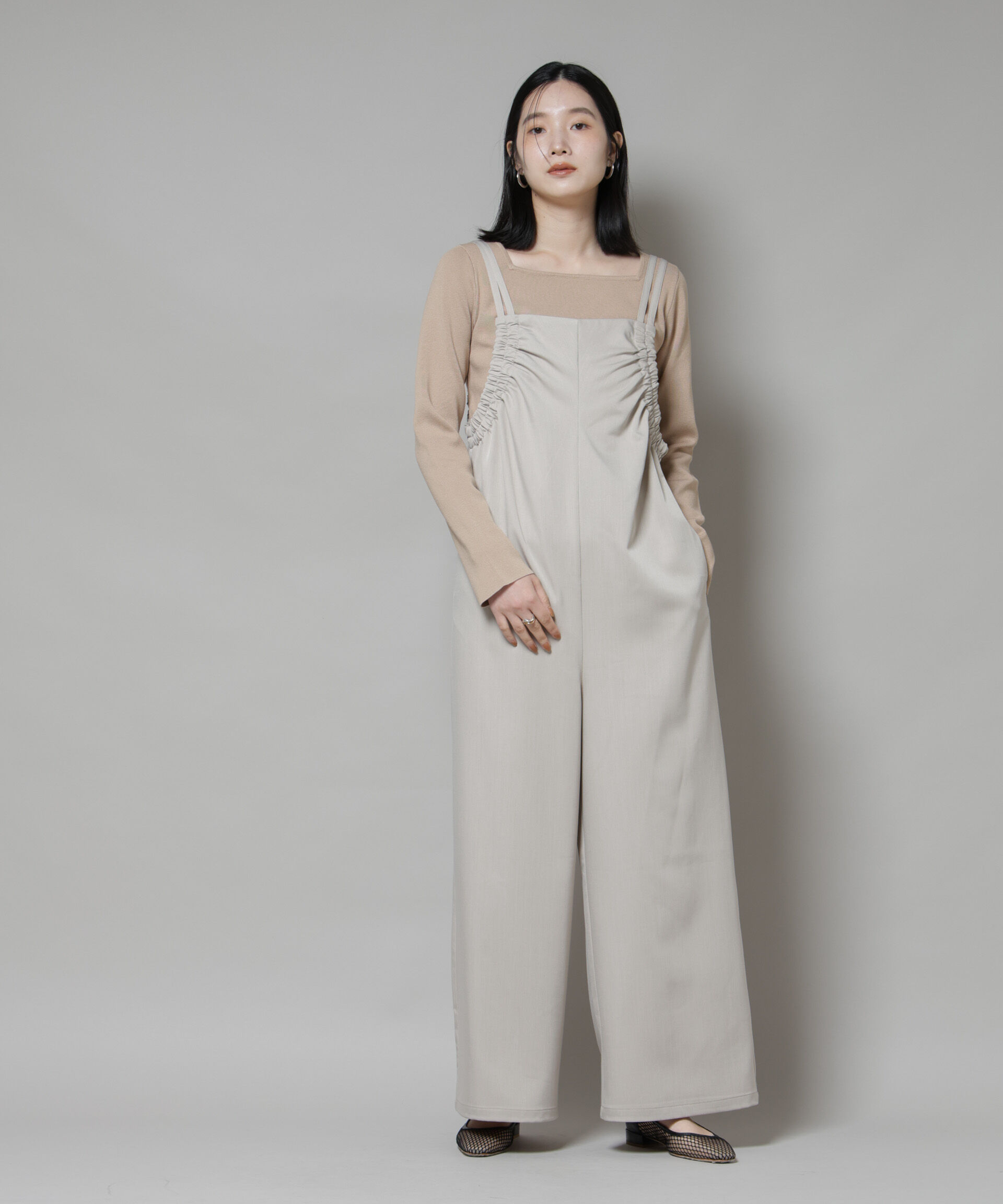 nano･universe「スクエア&ボートネック前後2wayニットプルオーバー」|ニット・セーター|