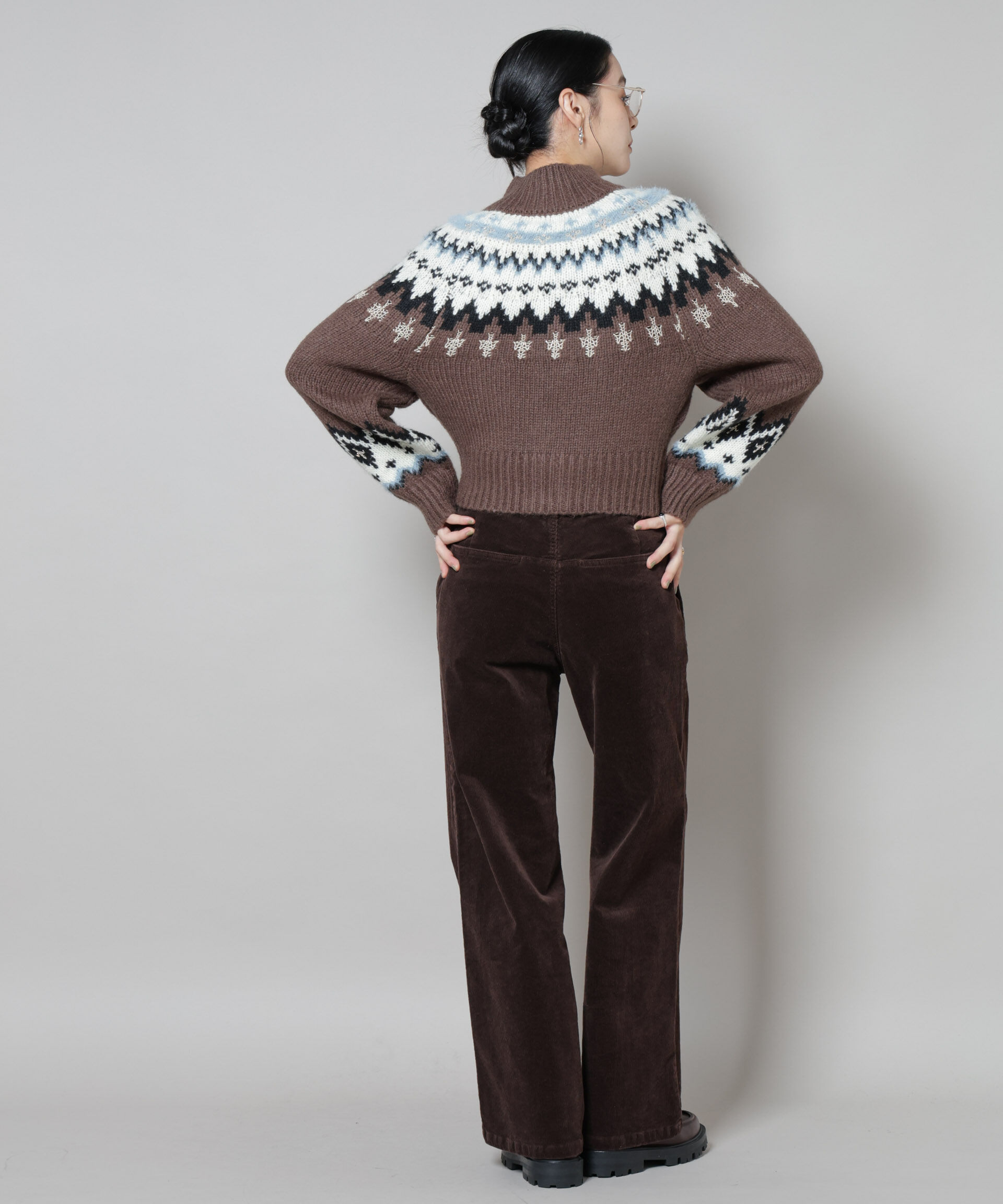 nano･universe「求心ショートzipカーディガン」|ニット・セーター|