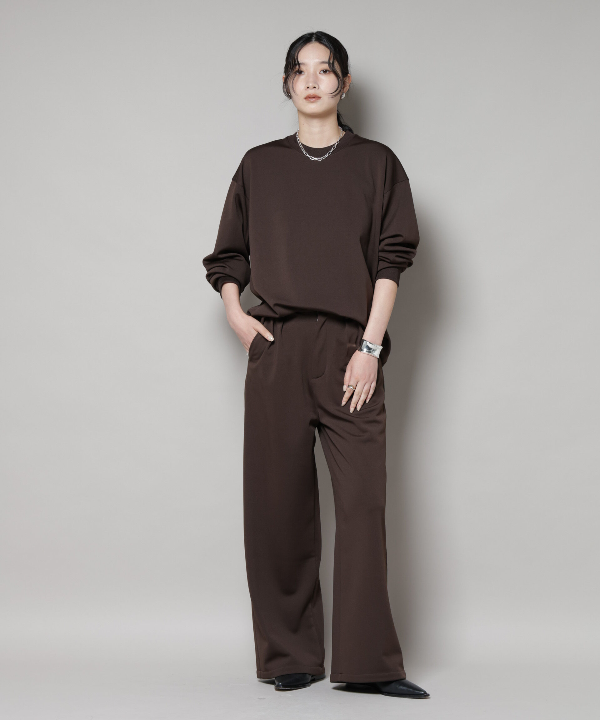 nano･universe「「MC」coveross(R)フリースボンディングパンツ(セットアップ可)」|チノ|