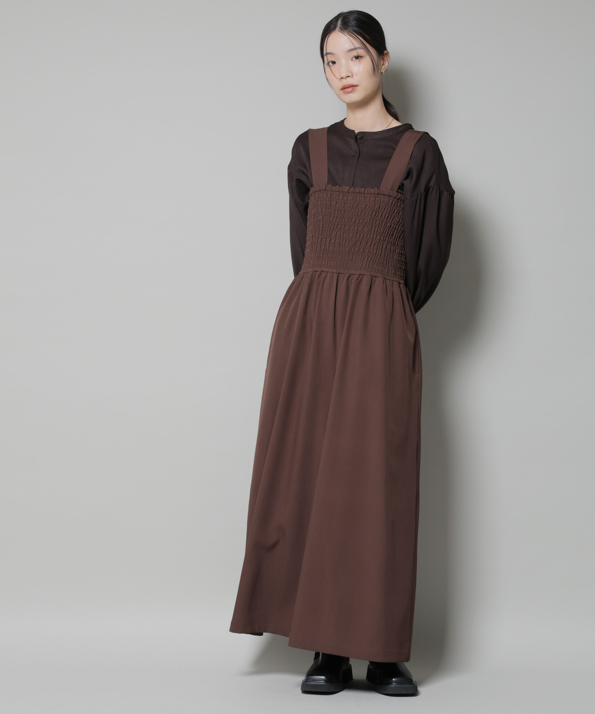 nano･universe「ｳｰﾙﾗｲｸﾎﾟﾘｴｽﾃﾙ前後2way切り替えﾍﾟﾌﾟﾗﾑﾌﾞﾗｳｽ(ｾ  」|シャツ・ブラウス|