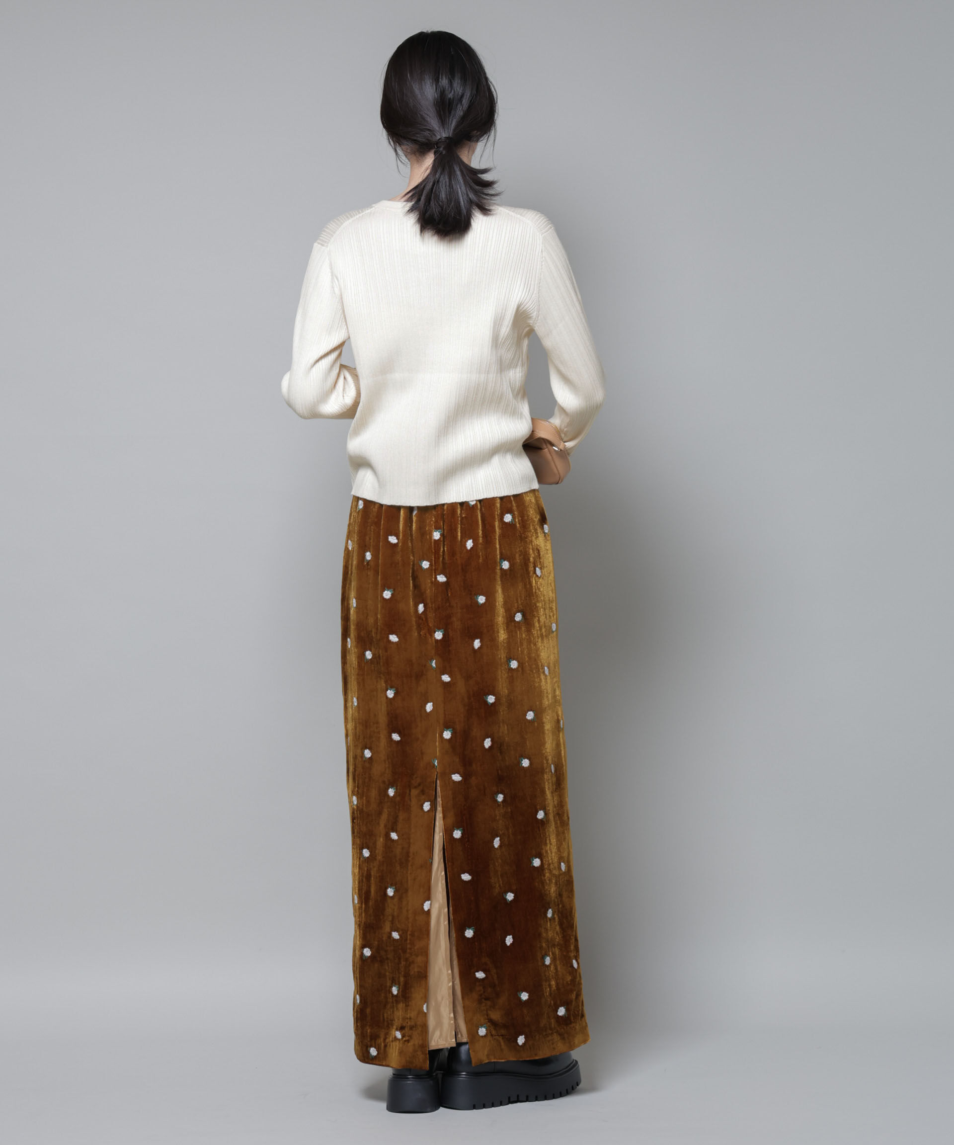 nano･universe「ホホバオイル加工ランダムリブカーディガン」|ニット・セーター|