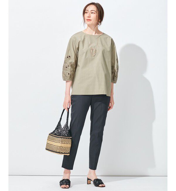 自由区「【洗える】エンブロイダリー プルオーバーブラウス」|シャツ・ブラウス|