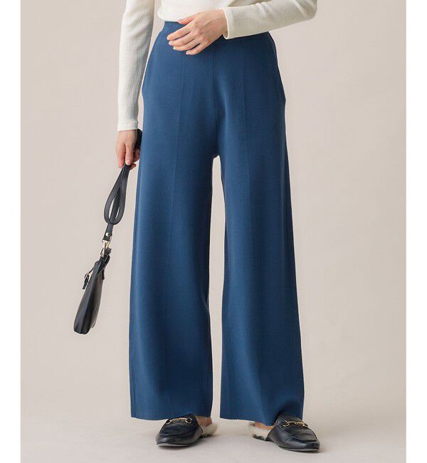 自由区「【セットアップ対応・洗える】レーヨンストレッチニットワイド パンツ」|その他|ﾘｯﾂﾌﾞﾙ