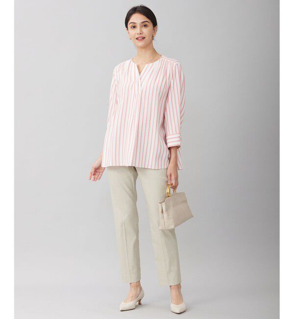 自由区「【洗える】SOMELOSテンセルスキッパー ブラウス」|シャツ・ブラウス|