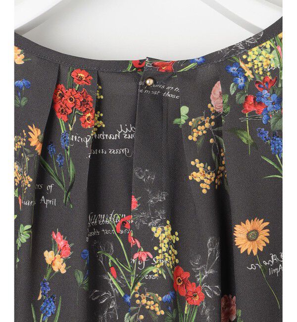 自由区「【洗える】フラワーガーデンプリント ブラウス」|シャツ・ブラウス|