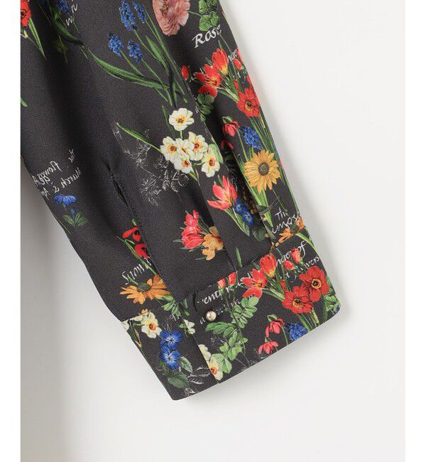 自由区「【洗える】フラワーガーデンプリント ブラウス」|シャツ・ブラウス|