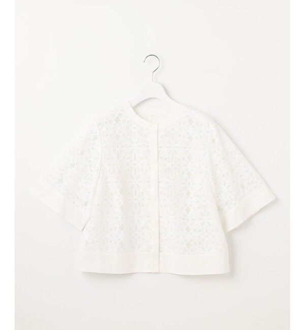 自由区「【カタログ掲載・洗える】フラワータイルレース ブラウス」|シャツ・ブラウス|