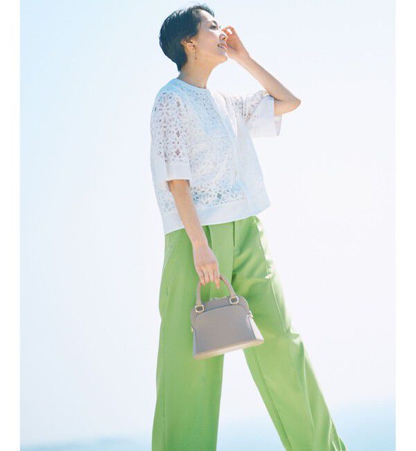 自由区「【カタログ掲載・洗える】フラワータイルレース ブラウス」|シャツ・ブラウス|