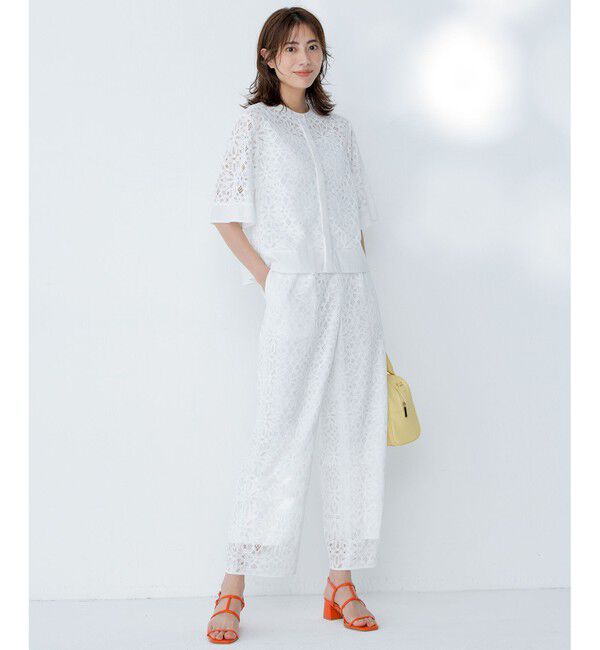 自由区「【カタログ掲載・洗える】フラワータイルレース ブラウス」|シャツ・ブラウス|