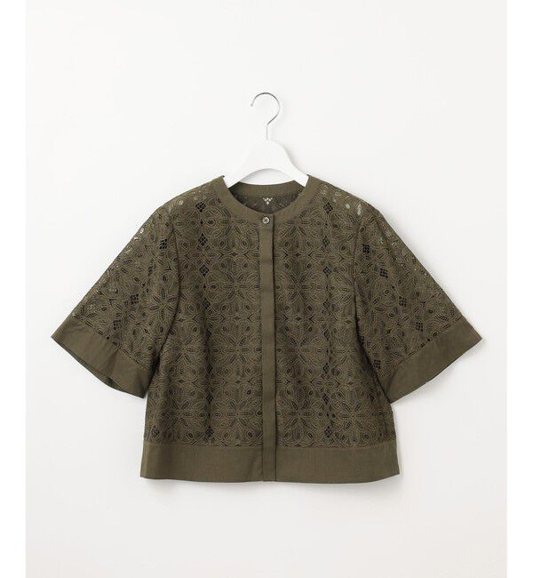 自由区「【カタログ掲載・洗える】フラワータイルレース ブラウス」|シャツ・ブラウス|