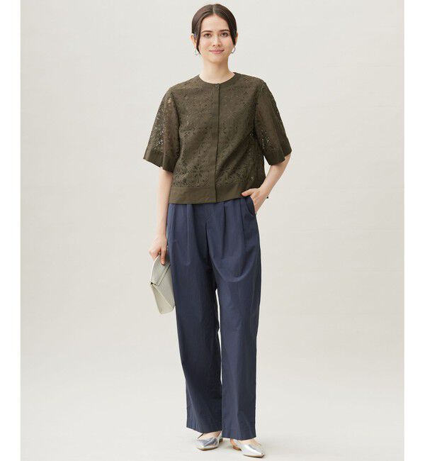 自由区「【カタログ掲載・洗える】フラワータイルレース ブラウス」|シャツ・ブラウス|