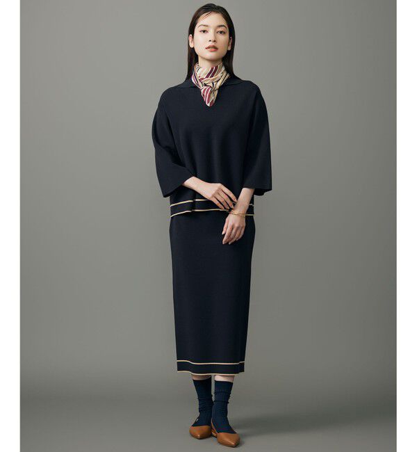 自由区「レーヨンストレッチスキッパー ニット」|ニット・セーター|