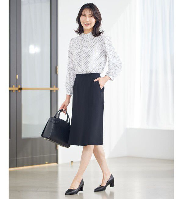 23区「【セットアップ対応】トリアセダブルジョーゼット スカート」|スカート|