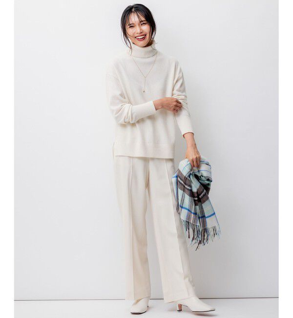 23区「【滝沢眞規子さん着用/洗える】ピュアカシミヤ タートルネック ニット」|ニット・セーター|