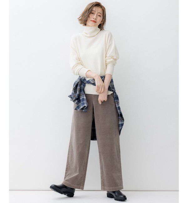 23区「【滝沢眞規子さん着用/洗える】ピュアカシミヤ タートルネック ニット」|ニット・セーター|