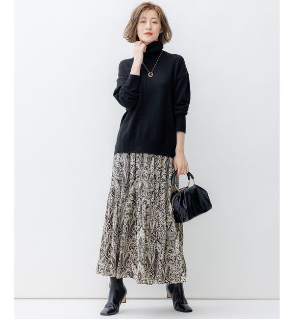 23区「【滝沢眞規子さん着用/洗える】ピュアカシミヤ タートルネック ニット」|ニット・セーター|