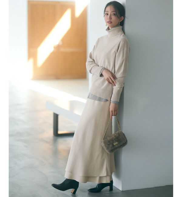 23区「【滝沢眞規子さん着用/洗える】ピュアカシミヤ タートルネック ニット」|ニット・セーター|