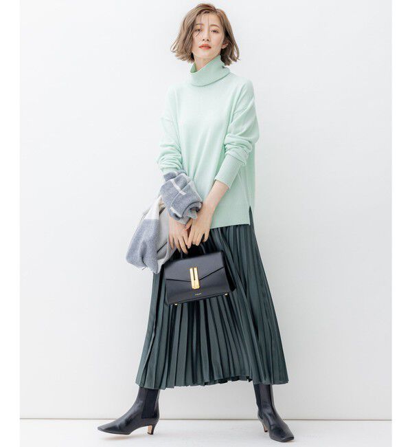 23区「【滝沢眞規子さん着用/洗える】ピュアカシミヤ タートルネック ニット」|ニット・セーター|