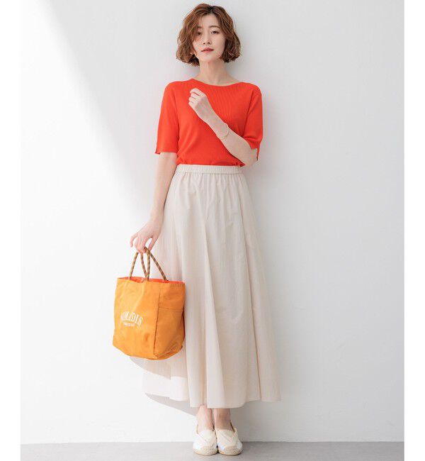 23区「【洗える】ナイロンコットンタフタ フレアスカート」|スカート|