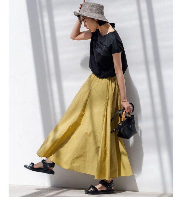 23区「【洗える】ナイロンコットンタフタ フレアスカート」|スカート|