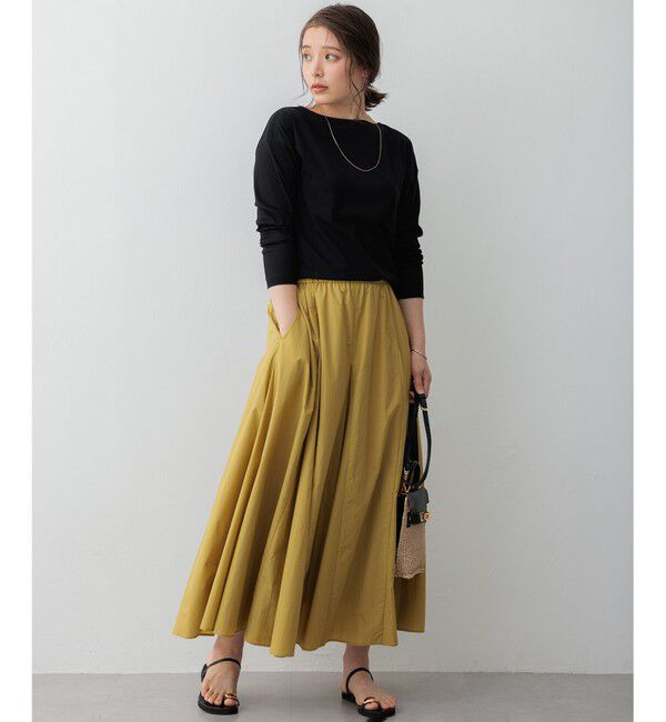 23区「【洗える】ナイロンコットンタフタ フレアスカート」|スカート|