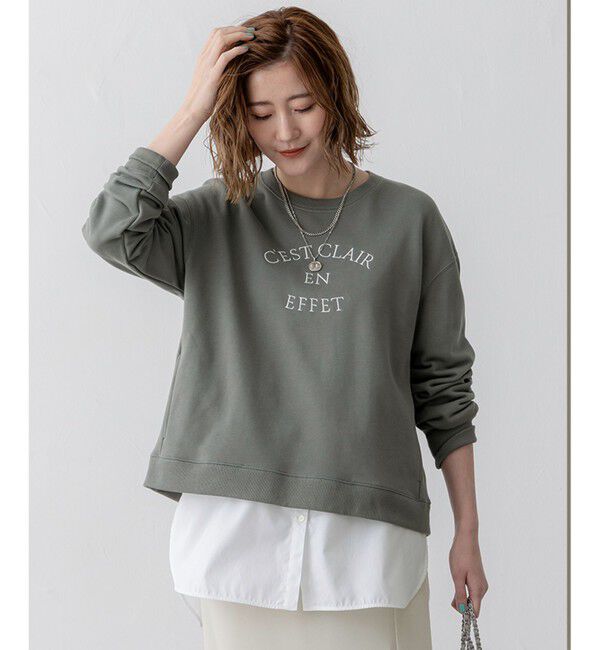 23区「【洗える】コットンテリー ロゴ スウェット」|Tシャツ・カットソー|ﾓｽｸﾞﾘｰ