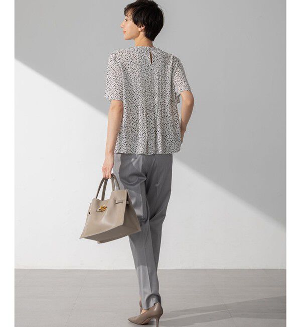 23区「【接触冷感/吸水速乾】ペインティングプリント ブラウス」|シャツ・ブラウス|