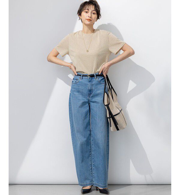 23区「【洗える】ラメジャージ TEE」|Tシャツ・カットソー|