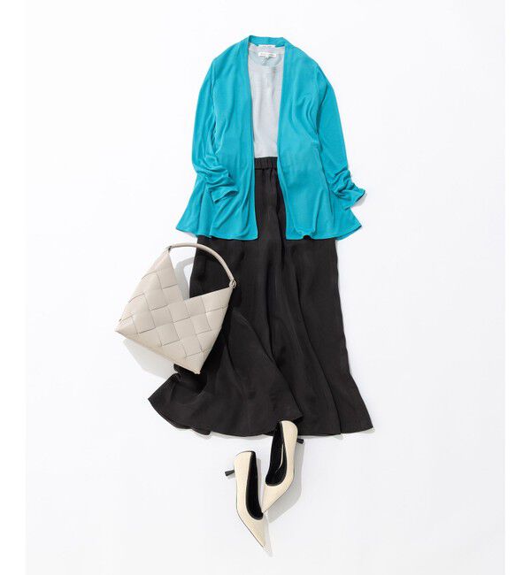 23区「【接触冷感/洗える】フィブリルツイル ギャザー スカート」|スカート|