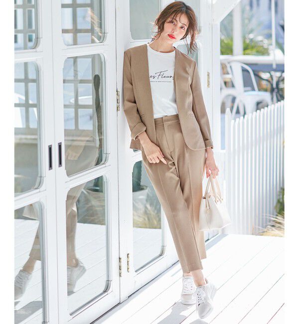 any SiS「【セットアップ可】リネンライクポリエステル パンツ」|その他|