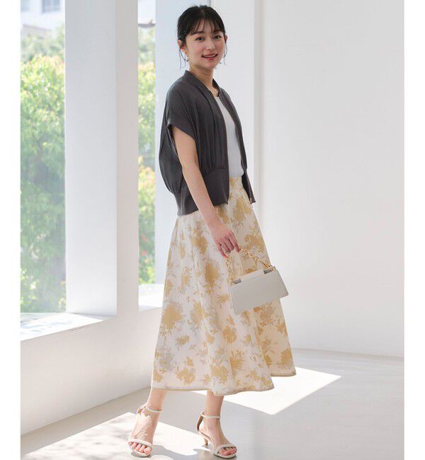 any SiS「【撥水】シルエットフラワー スカート」|スカート|