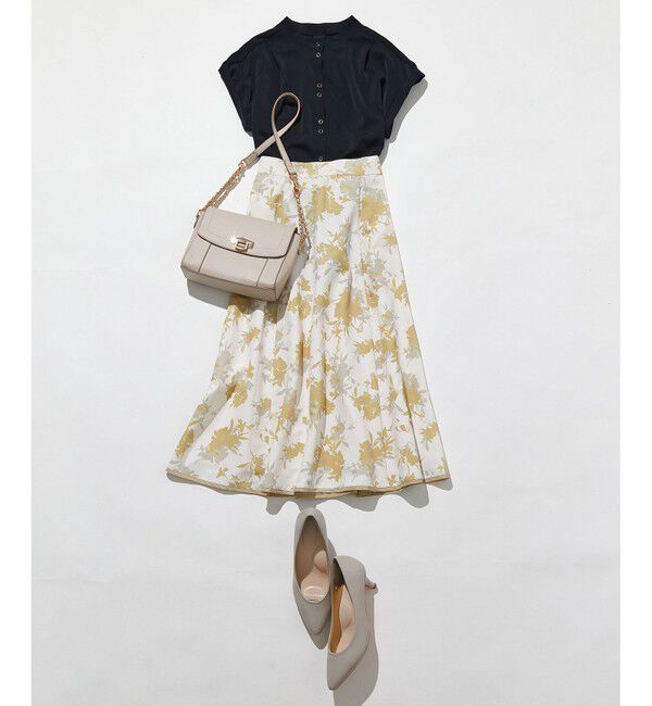 any SiS「【撥水】シルエットフラワー スカート」|スカート|