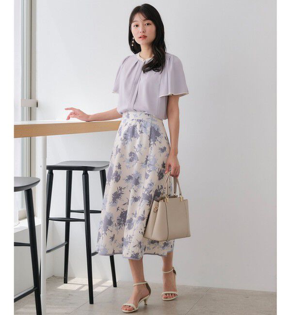 any SiS「【撥水】シルエットフラワー スカート」|スカート|