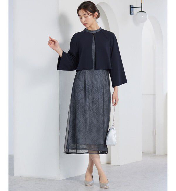 ANY SIS「【洗える】セレモニークロップド ジャケット」|ノーカラージャケット|