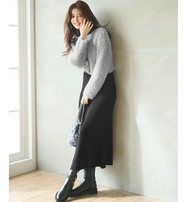 ANY SIS「【2SET】シャギー ニット &times; ワンピース セット」|ワンピース|