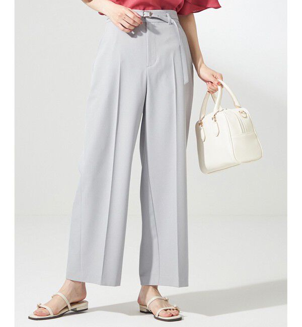 ANY SIS「【UVカット・接触冷感・吸水速乾】スマートビューティストレッチ  ワイドパンツ」|その他|ブルーグレー