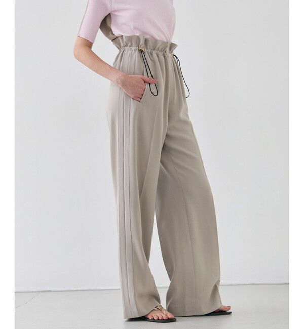 BEIGE,「【洗える・STORY 6月号掲載】RUE / ウエストゴムワイドストレートパンツ」|その他|Taupe