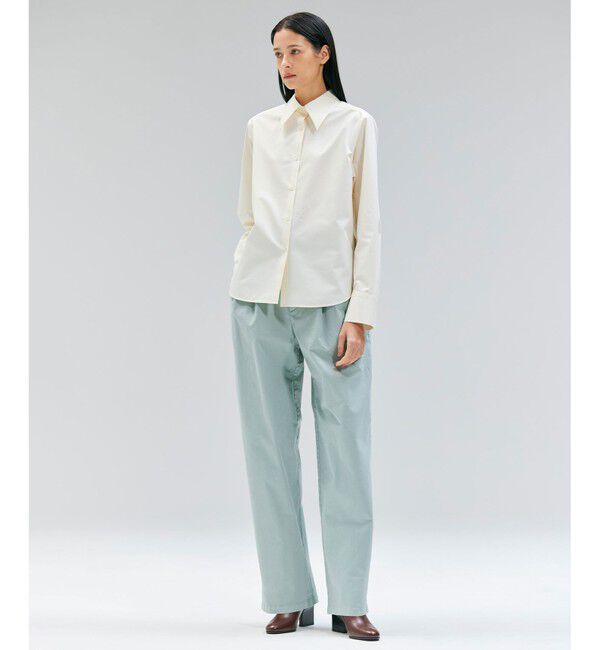 BEIGE,「【洗える・Oggi 11月号掲載】STRAWN / ビッグカラーコットンストレッチシャツ」|シャツ・ブラウス|