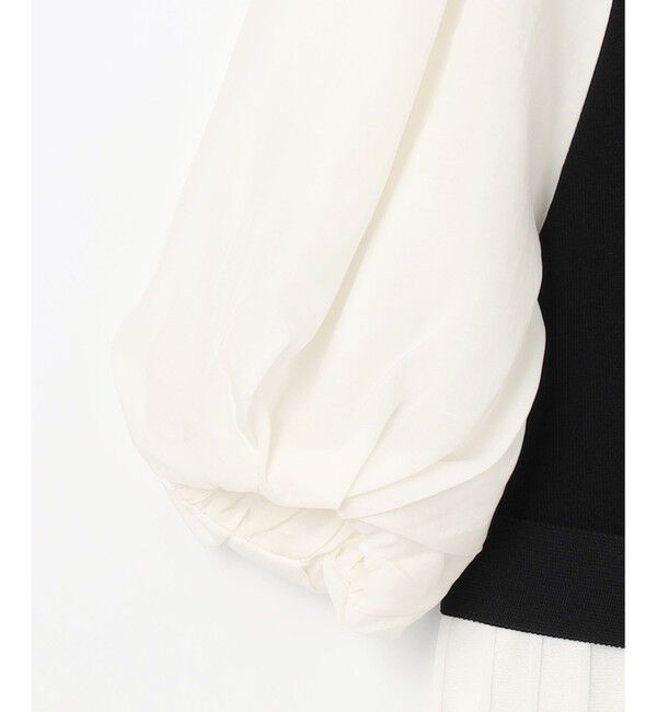  「バイカラーニットワンピース」|ワンピース|