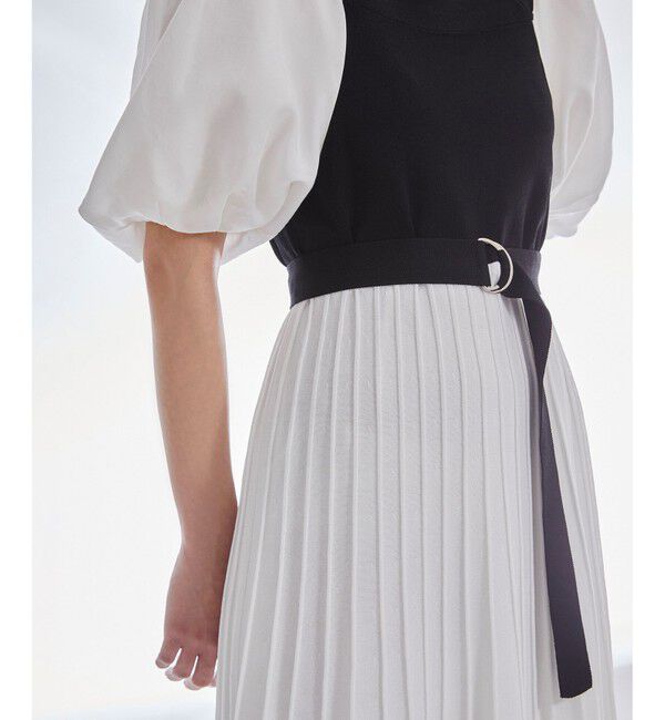  「バイカラーニットワンピース」|ワンピース|